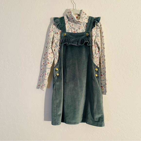 Tahari Other - Tahari Velvet Overall Dress with White Top Set